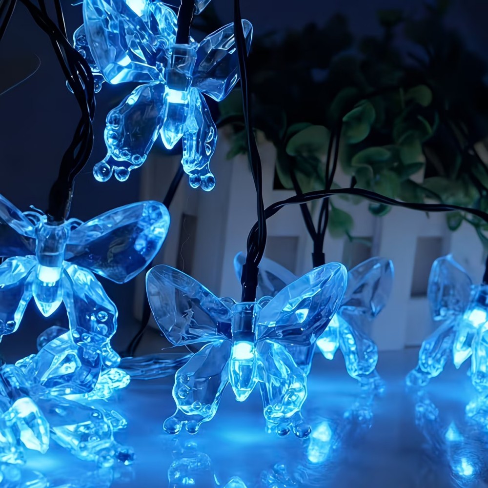 Outdoor Power Bar - Crystal Butterfly Outdoor Fairy String Lights,