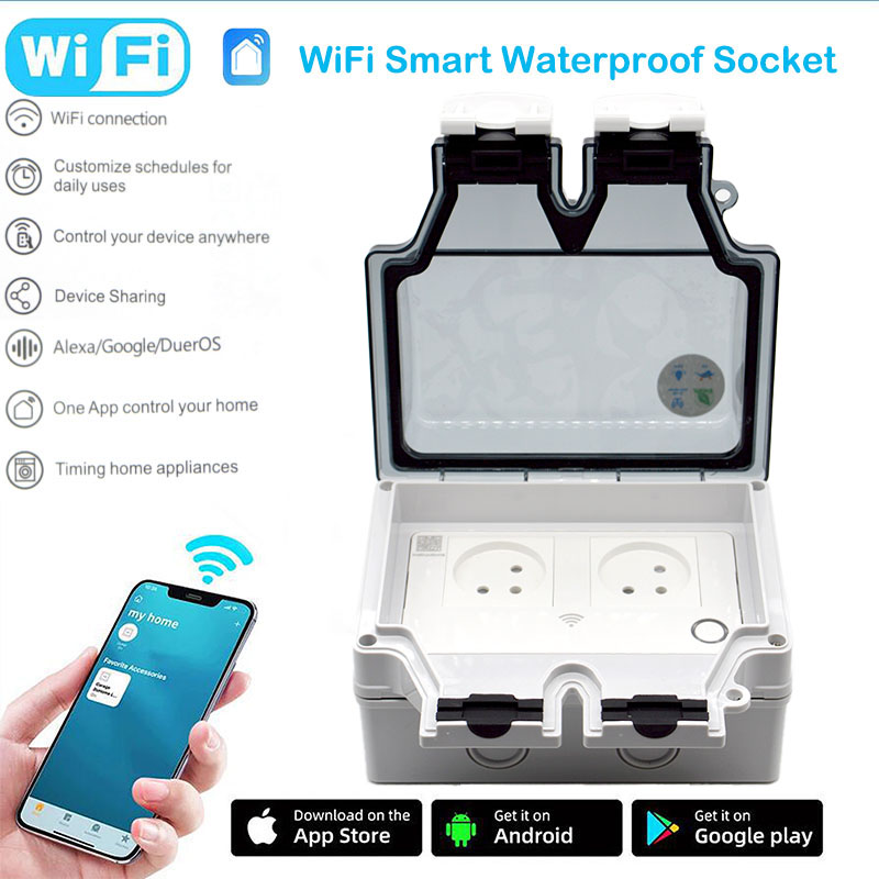 Outdoor Power Hub - 16A Smart Socket IP66 Waterproof Plug