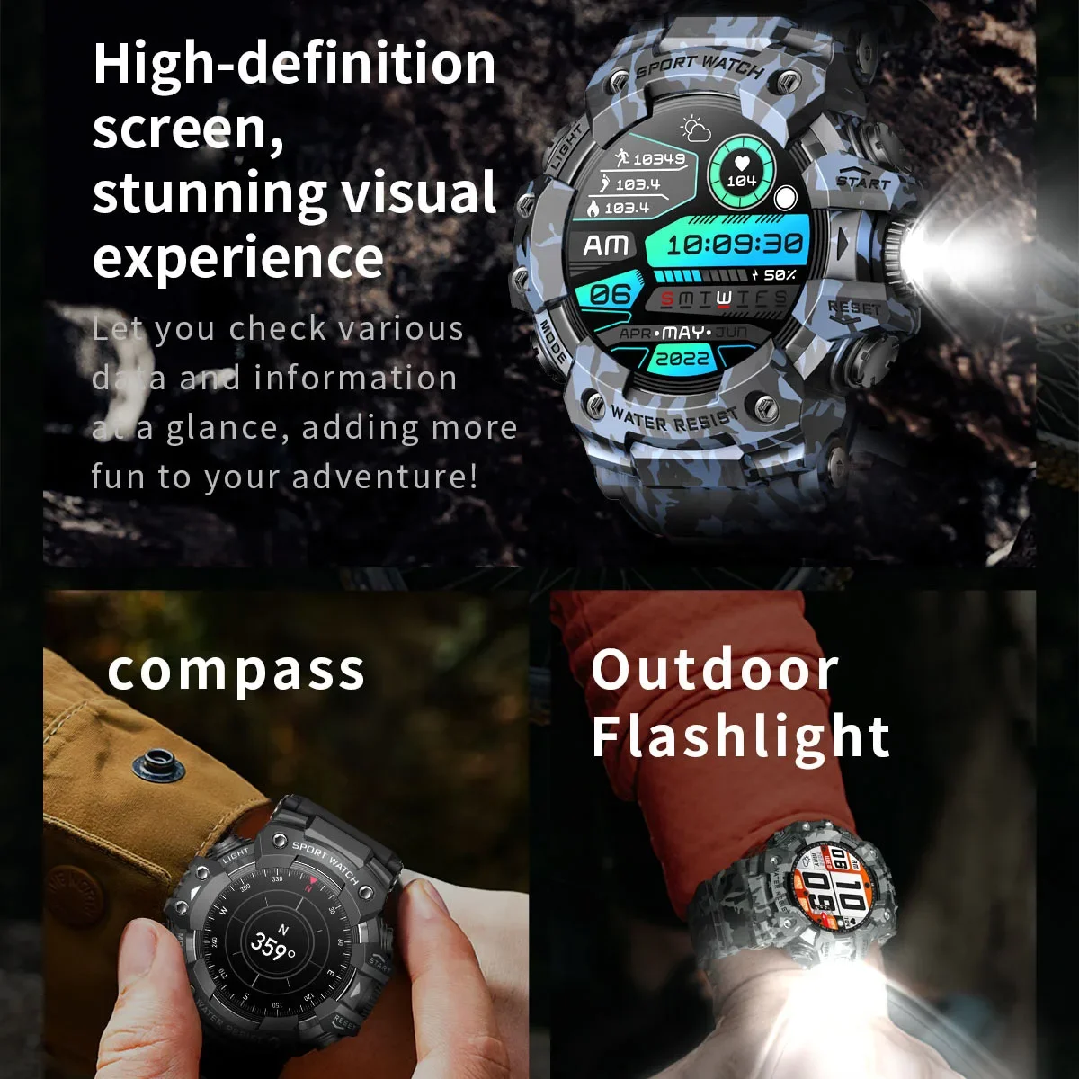 Men's Outdoor Sports Smart Wat - огляд і ціна Outdoor Power Monitor