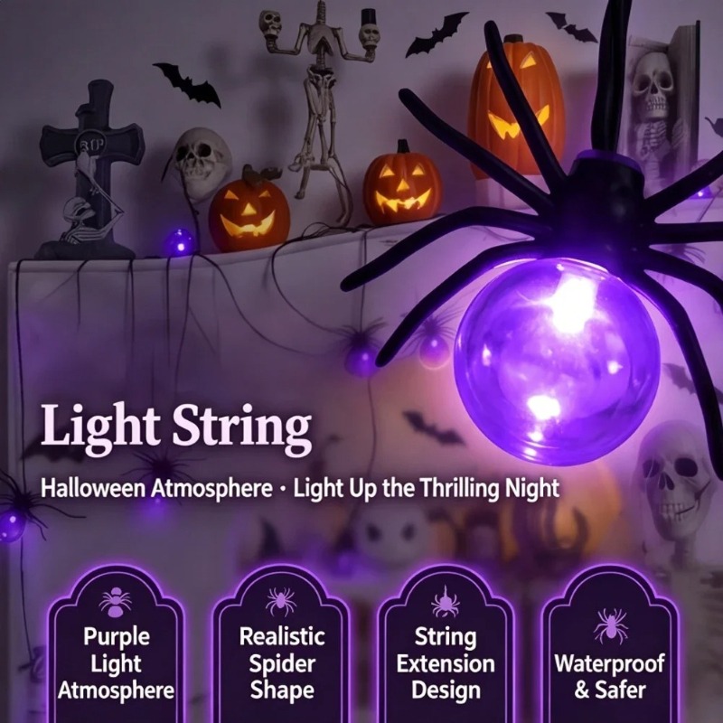 Battery Powered Spider LED Str - огляд і ціна Outdoor Power Lights