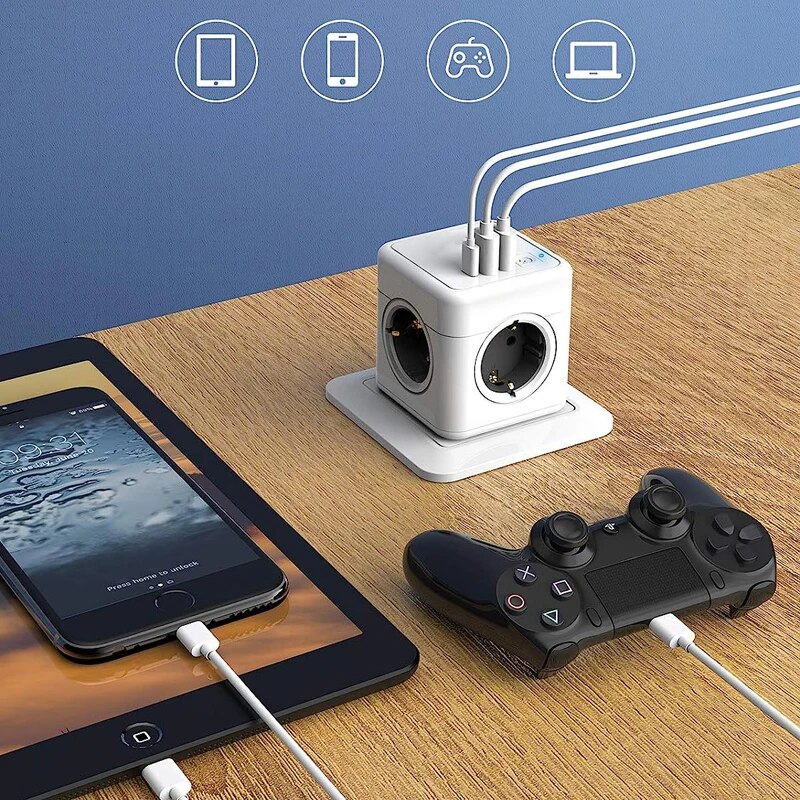 MASSFA 4 Eu AC Outlets Power S - огляд і ціна Outdoor Usb Power Strip