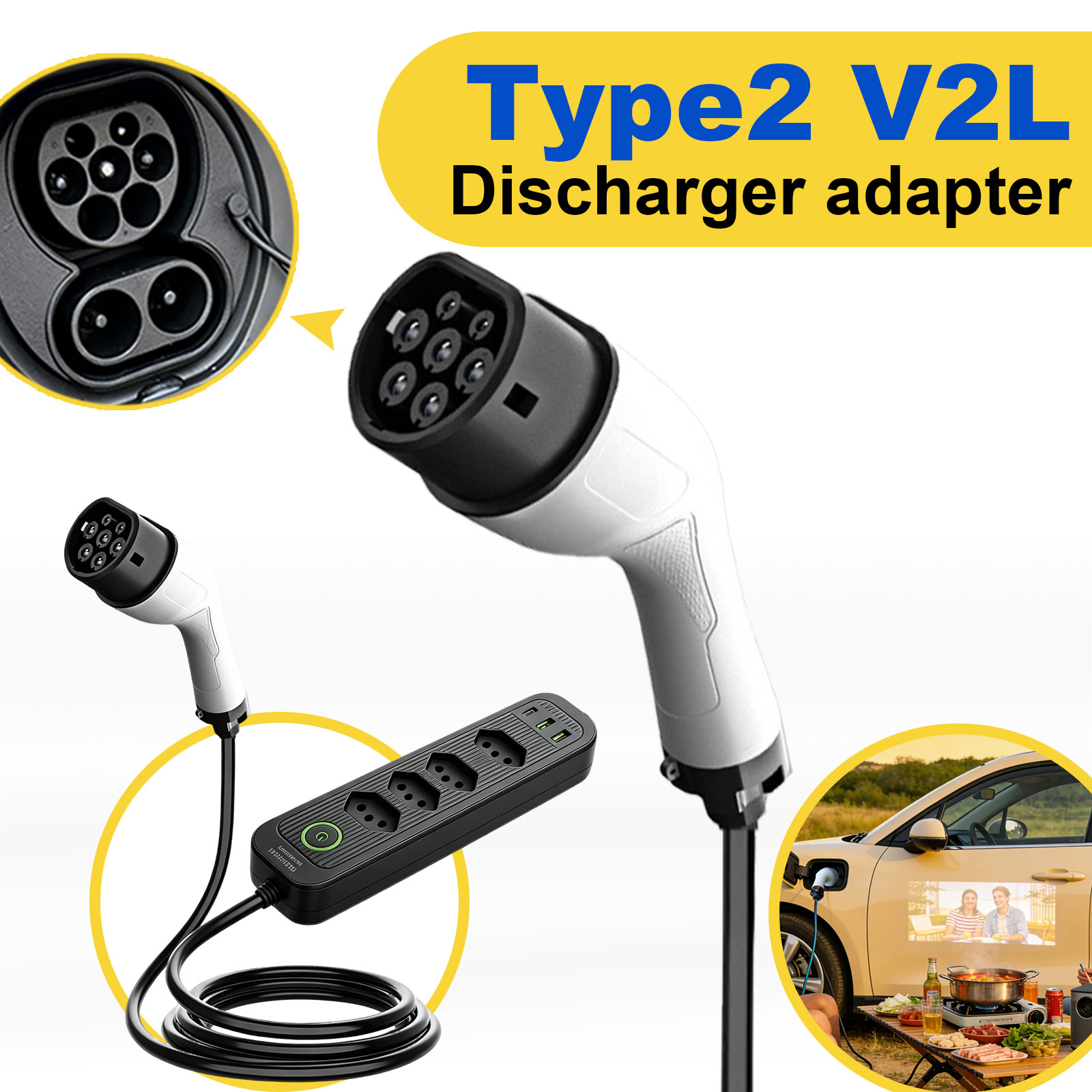 Type2 V2L Discharge Adapter 16 - огляд і ціна Outdoor Power Hub