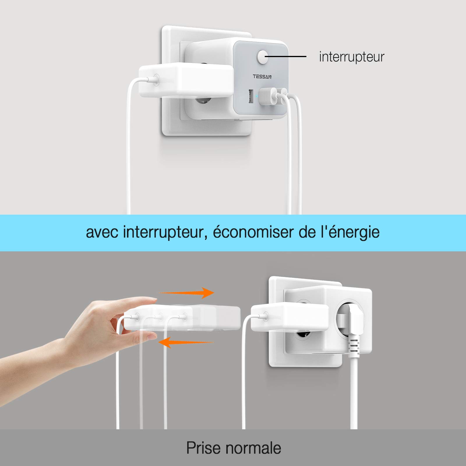 TESSAN European Korea Plug Ele - огляд і ціна Outdoor Usb Power Strip