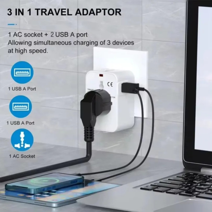 Foldable Universal Travel Powe - огляд і ціна Outdoor Usb Power Adapter