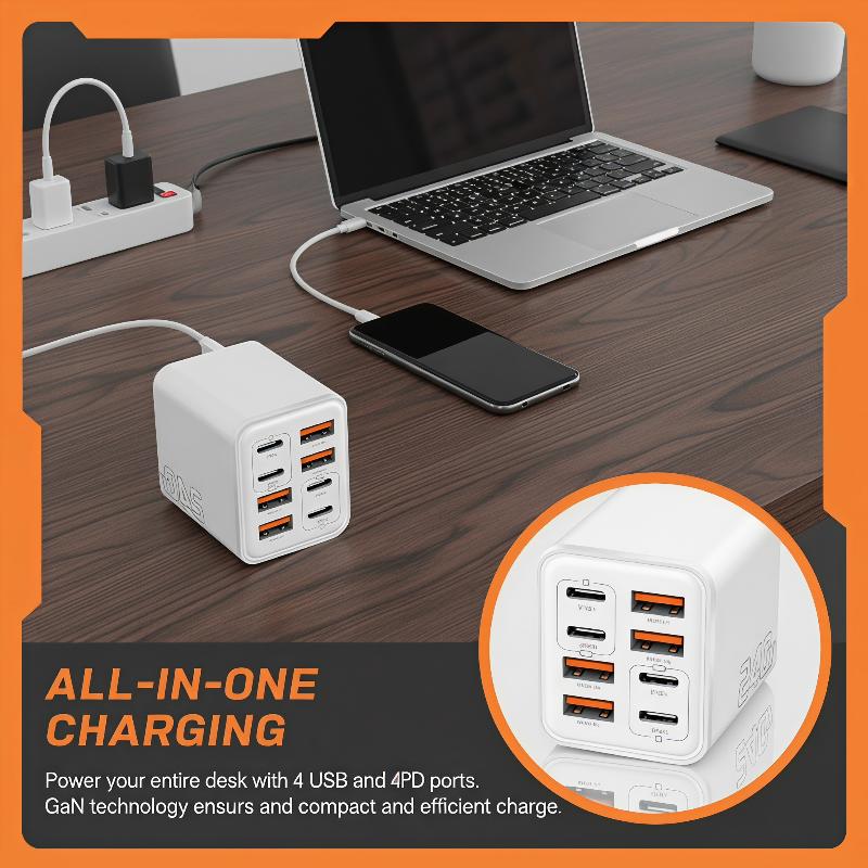 240W GaN USB C Charger 8 In 1  - огляд і ціна Outdoor Usb Power Adapter