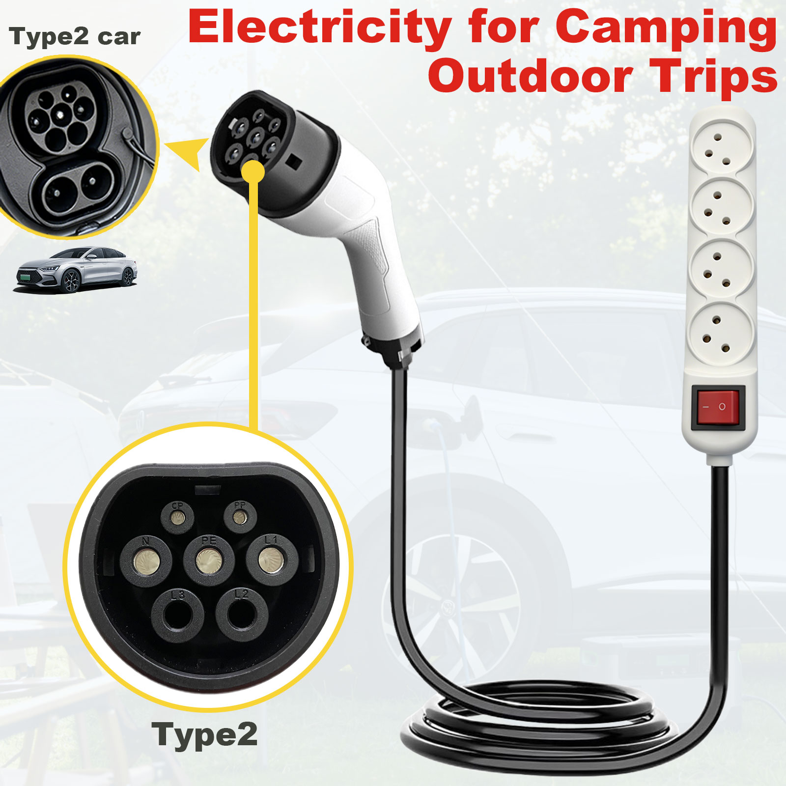 Type2 V2L Discharge Adapter Is - огляд і ціна Outdoor Power Hub