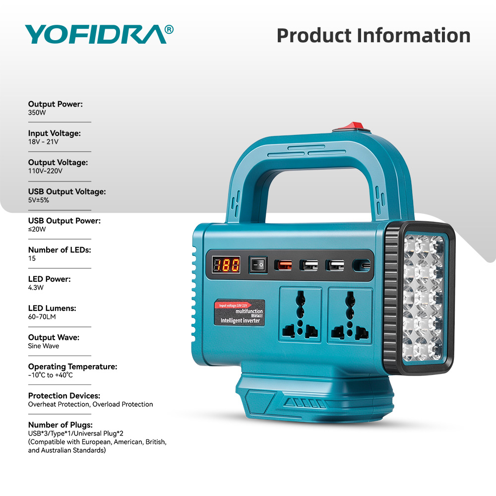 YOFIDRA 220V Portable Power In - огляд і ціна Outdoor Power Hub