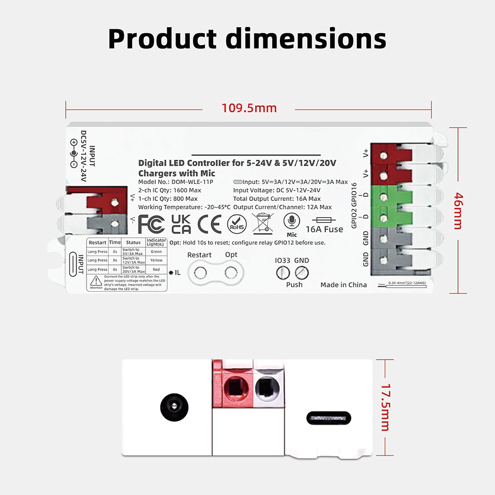 USB-C PD LED Strip Controller  - огляд і ціна Outdoor Usb Power Strip