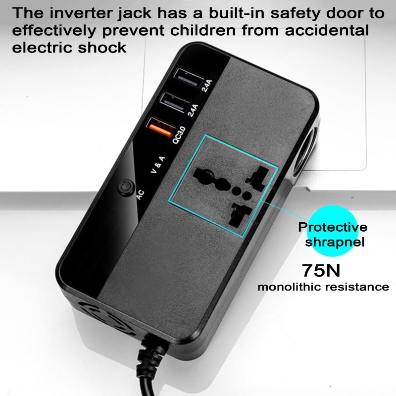 200W Portable Car Inverter Car - огляд і ціна Outdoor Usb Power Adapter