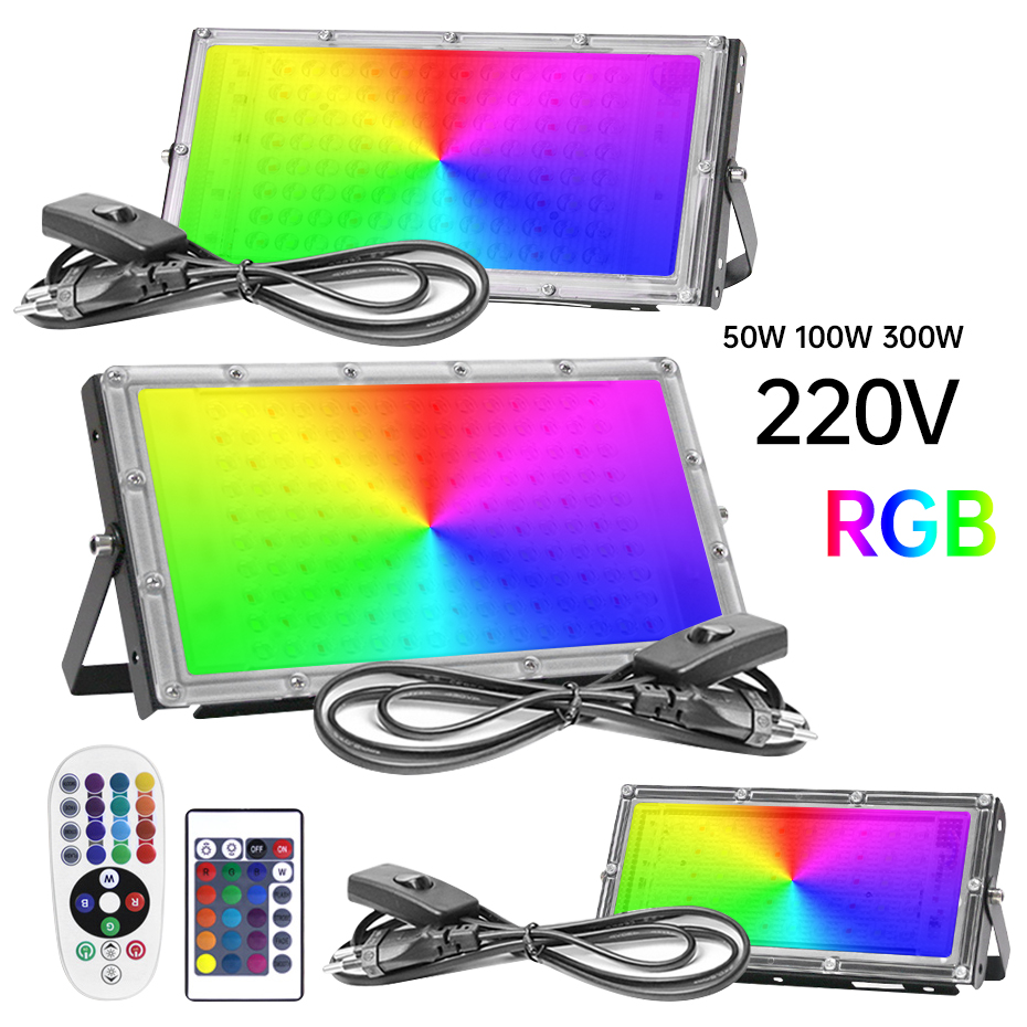 IP65 Waterproof RGB LED Flood  - огляд і ціна Outdoor Power Outlet With Remote Control